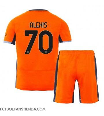 Inter Milan Alexis Sanchez #70 Tercera Equipación Niños 2023-24 Manga Corta (+ Pantalones cortos)